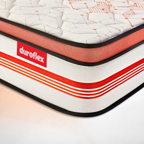 Image of Duroflex Propel Plus 3 Zoned NRG Layer Medium Firm Single Size 8 Inch Pocket Spring Euro Top Mattress with Zero Motion Transfer (75x36x6 + 2 Inch)