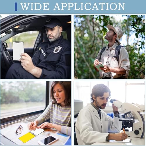 Ayicheyl 3 Stück Wasserdicht Notizbuch Klein, A7 Mini Wasserdichtes Notizblock mit Stift, Pocket Notebook Wasserfestes Spiralbindung Notebook Kleine 50 Blatt für Reisen,Schule,Arbeit (Orange)