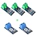 Diitao ACS712 Current Sensor Module 5A Hall Effect Current Sensor Modules,3pcs 5A Current Sensors+2pcs DC 0-25V Voltage Dividers for Arduino(5A,5)