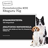 Chewies Fleischstreifen MINI Hundeleckerli aus 100 % Kängurufleisch - 70 g - Snack für kleine Hunde - luftgetrocknete Känguru Kaustreifen - hypoallergen & getreidefrei - Dörrfleisch vom Känguru