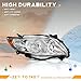 WEELMOTO Headlights for 2009-2010 Toyota Corolla, Headlamp Replacement compatible with 09 10 Toyota Corolla Chrome Housing Clear Lens Amber Reflector