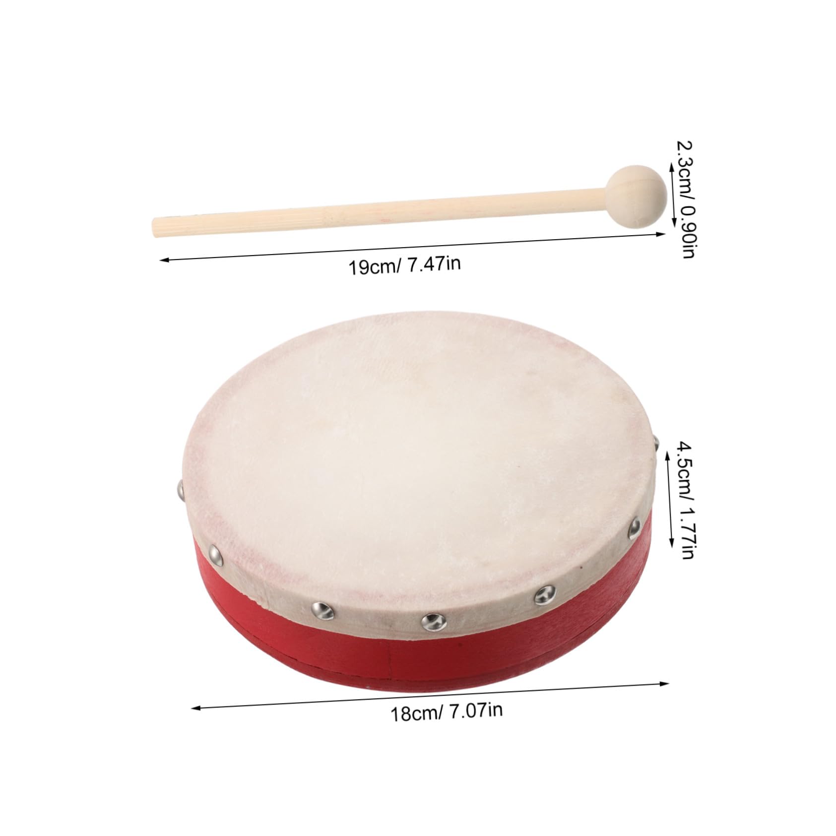 Instrumento Rojo Infantil de Madera y Metal de Percusión para Niños