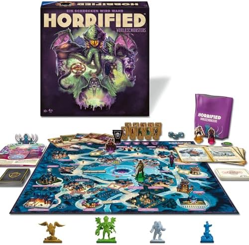 Ravensburger Horrified: World of Monsters - Brettspiel ab 10 Jahre | Spiel für 1-5 Spieler, Kooperatives und immersives Spiel für Horrified-Fans, Geschenk für Jungen und Mädchen
