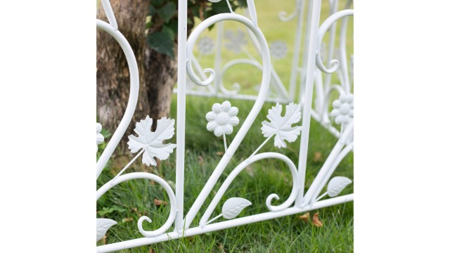 Amazon.co.jp: Wisfor ガーデンフェンス アイアン 5枚セット 白 高さ50