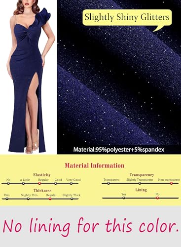 Image of VFSHOW Womens Ruffle One Shoulder Formal Prom Evening Gala Maxi Dress | Adjustable Strap, Sexy Twist Front, Ruched High Split, Wedding Guest Long Cocktail Gown
