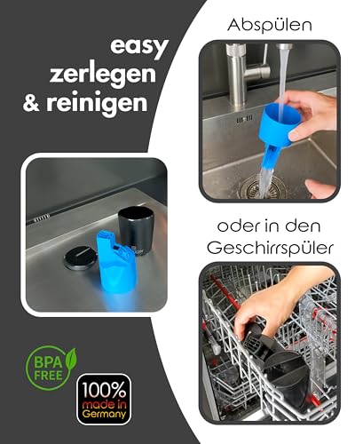 snagger - Der Snackspender // saubere Hände beim Snacken // geeignet für Erdnüsse, NicNacs, UVM // Männer Geschenke, Gamer / Made in Germany (schwarz-grau)