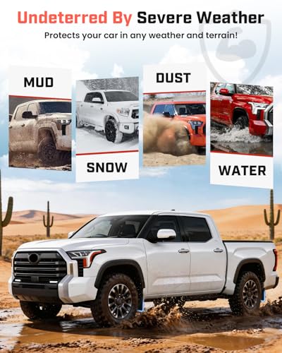 Image of Autorder Mud Flaps for Toyota Tundra 2022-2025 2026 Accessories All-Weather Splash Guards Protect Paint Mudflap No Drilling Required Mud Guard Body Kits for Tundra Set 4PCS