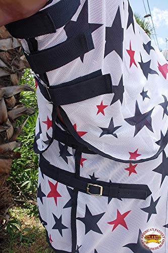 Image of HILASON Horse Fly Sheet UV Protect Breathable Mesh Bug Mosquito Spring | Summer Horse Rug | Fly Rug