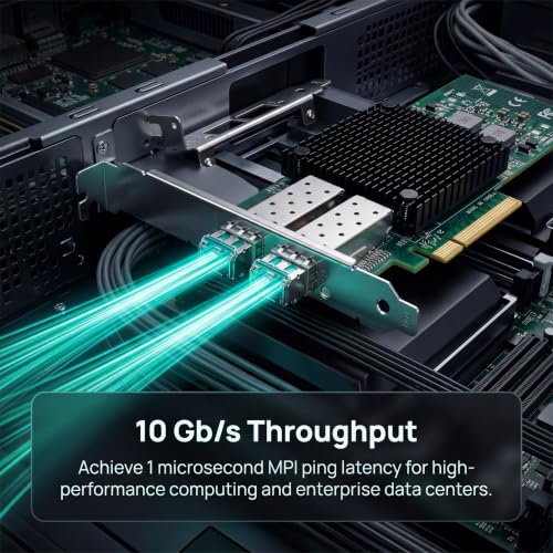 Dual-10Gb SFP+ PCI-E Tarjeta de Red NIC, Mellanox ConnectX-3 PCI-e 3.0 X8 10 Gigabit Ethernet para Servidor (ST7286-10GB) miniatura 4