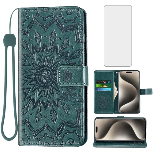 Coque pour IP 15 Pro Max Asuwish TYHQB vert foncé rigide