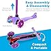 Best Choice Products Kids Mini Kick Scooter Toy w/Light-Up Wheels, Height Adjustable T-Bar, Foot Break - Purple