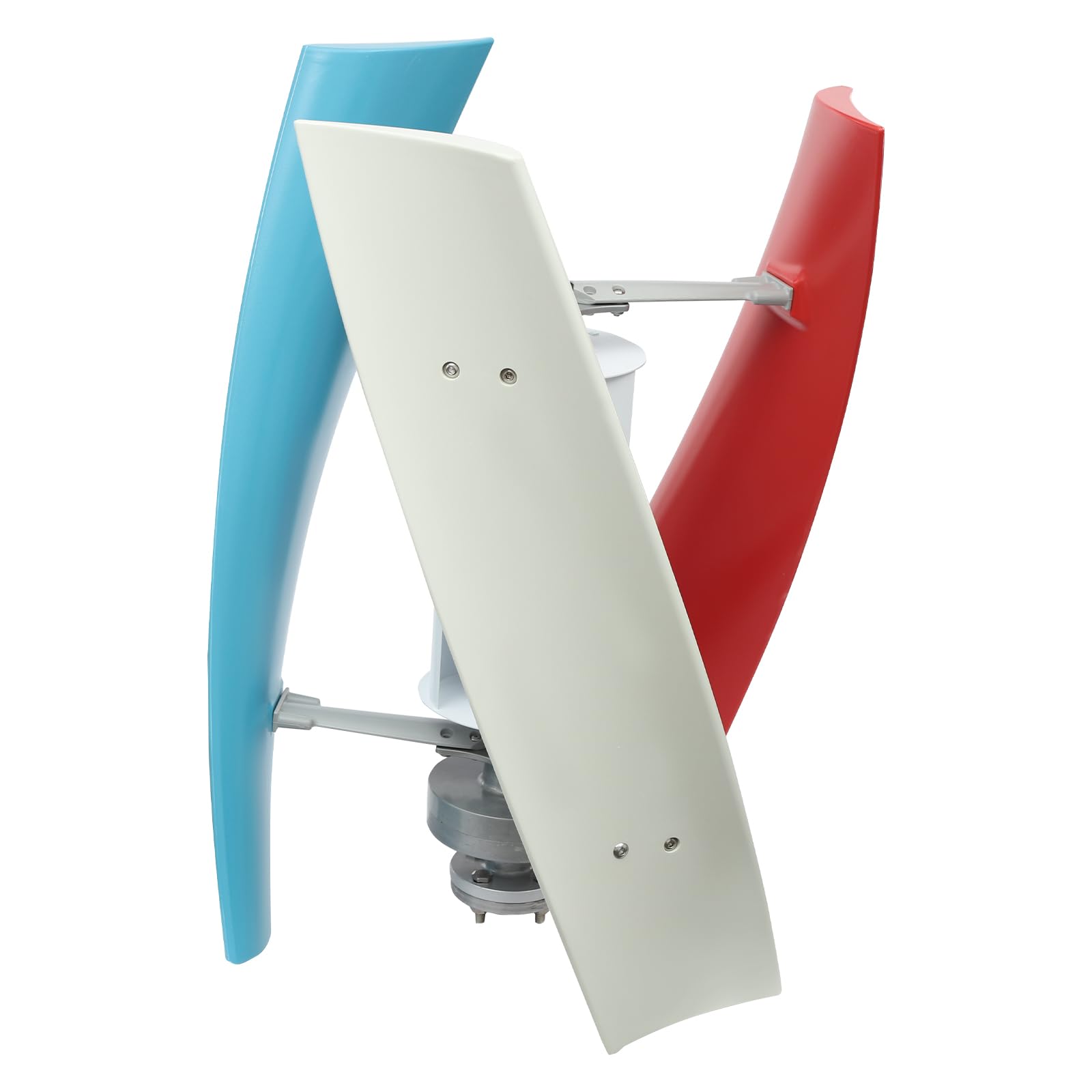 100W 45m/s Vertikale Windkraftanlage mit Hilfswindrad,IP67 Windturbinen Generator mit 2,5m/s Start-Windgeschwindigkeit,30dB 4 Flügel Wind Turbine Windgenerator für Camper & kleine Betriebe (12, Volt)