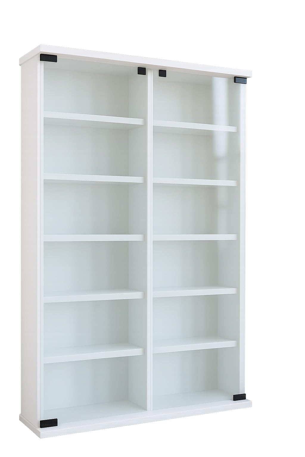 VCM Regal DVD CD Rack Medienregal Medienschrank Aufbewahrung Holzregal Standregal Schrank Möbel Bluray Weiß "Galerie"