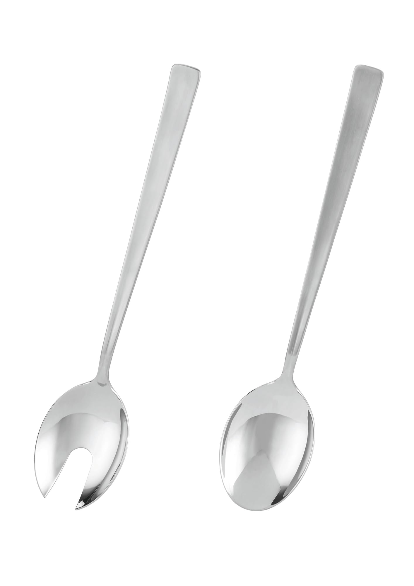 RÖSLE Salatbesteck 2-teilig VS 600 aus Edelstahl 18/10, Hochwertige Salatschöpfer zum Servieren von Salat, Servierbesteck-Serie, Hochglänzend, Spülmaschinengeeignet, Silbern