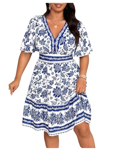 Cocila Abito Lungo Boho Floreale da Donna 2023 Nuovo Femminile Una Spalla Manica Lunga con