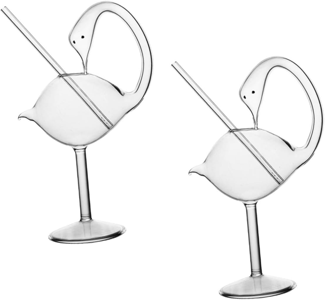 2Pcs High Foot Cocktail Glasses Creative Glass Cups for Martini Whisky and Wine Elegant Glassware for Parties and Events