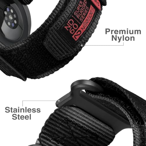 Image of Nereides Compatible with Samsung Galaxy Watch 3 45mm Band, Rugged Nylon Sports Strap with Woven Loop Design, 22mm Tough Replacement Band
