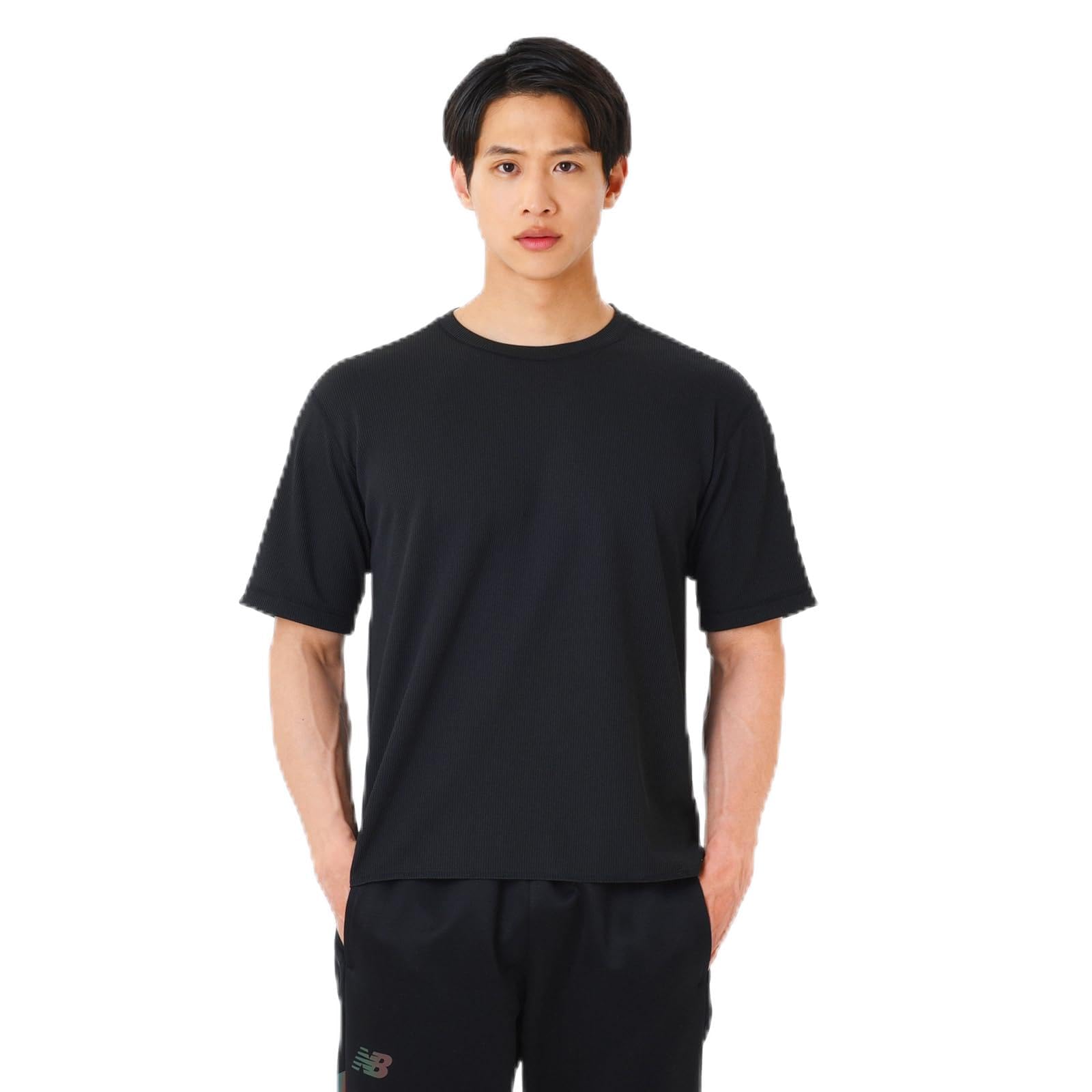 【未使用品】FC東京 ポリワッフルショートスリーブTシャツ L ニューバランス×FC東京プロダクトウェア「Black Out Collection