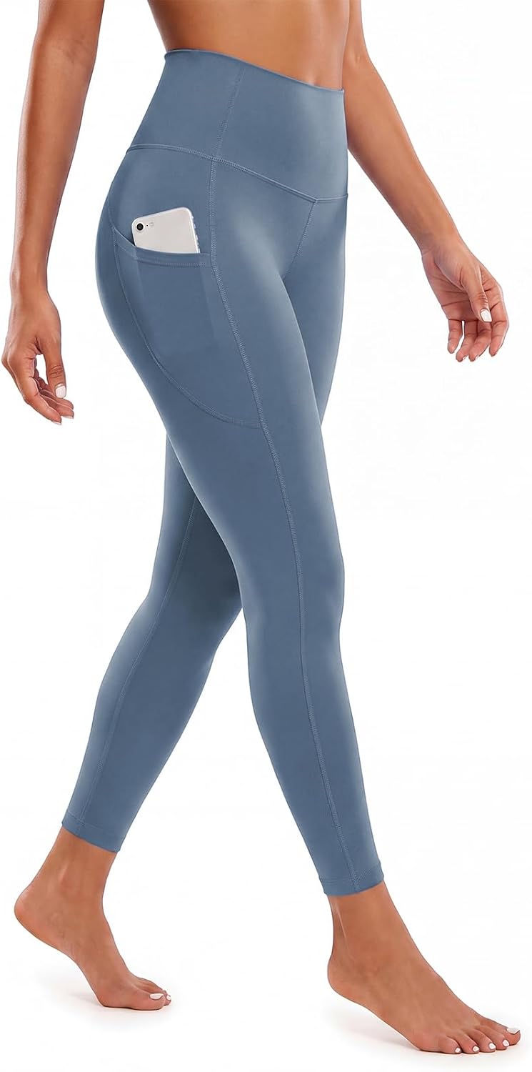 Women Leggings with Pockets High Rise Buttery Soft Multi Color | Two Deep Side Pocket Full Length Tummy Control Squat Proof Workout athletic Gentle Compression Yoga Leggings