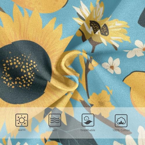 KLL Boho Style Sunflowers Manga Style Toddler Boys Soft Briefs Cute Undies3