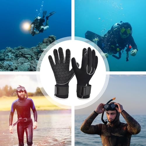 Guantes de buceo de neopreno para hombre y pesca en agua fría con agarre mejorado 4