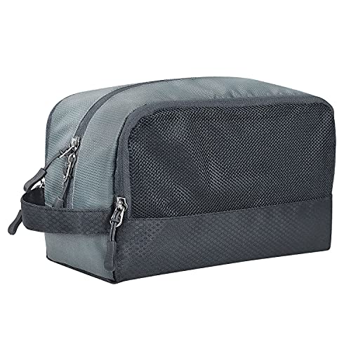 FATMUG Travel Toiletry Organizer Bag, Shaving Pouch, Dopp Kit for Men, Waterproof, Multi-Purpose – Grey – 5 in FATMUG Travel Toiletry Organizer Bag, Shaving Pouch, Dopp Kit for Men, Waterproof, Multi-Purpose – Grey – 5 in