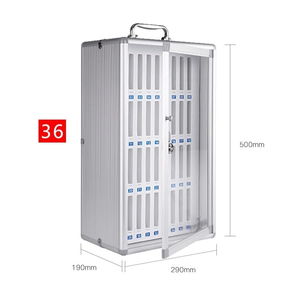 Soporte de carga para teléfono móvil, armario de pared, caja fuerte para teléfono móvil, escuela, caja de almacenamiento (plata 60 bits)