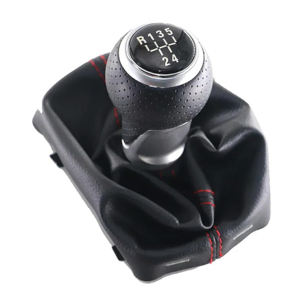 Kit Pomo Y Fuelle De Palanca De Cambios Para Audi A3 2000-2003 – 5 Velocidades, Negro, Con Detalles Cromados