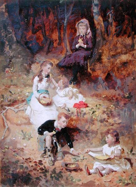 Tableau vintage George Elgar Hicks 60x90 cm impression sur toile de qualité