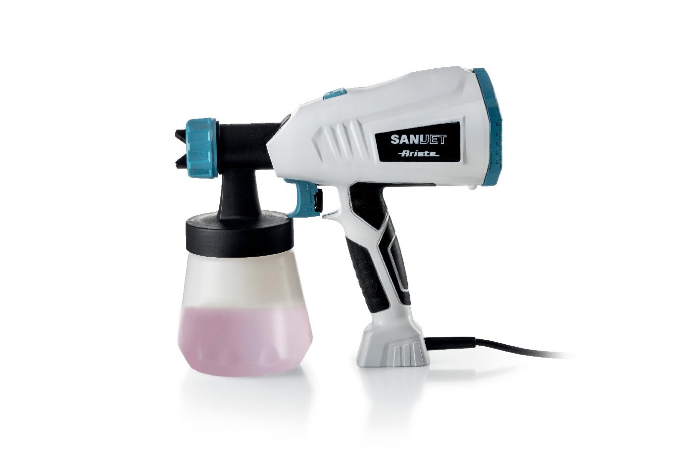 Ariete 4126 SaniJet Senza Bustine, Pulitore a Vapore, 400W, Capacità 0.77L, Bianco e Azzurro