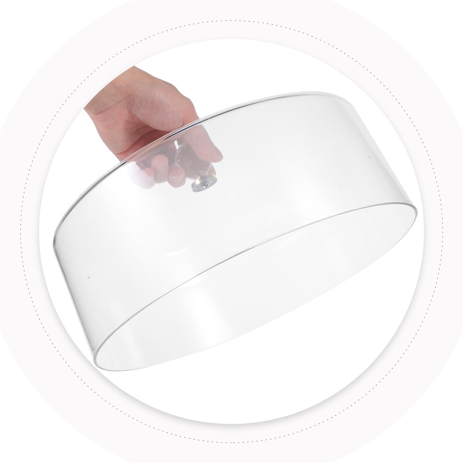 GALPADA Dôme Protecteur et Facile à Soulever à Gâteau en Acrylique Transparent pour Muffins et Cookies, pour Boutique de Gâteaux et Shower