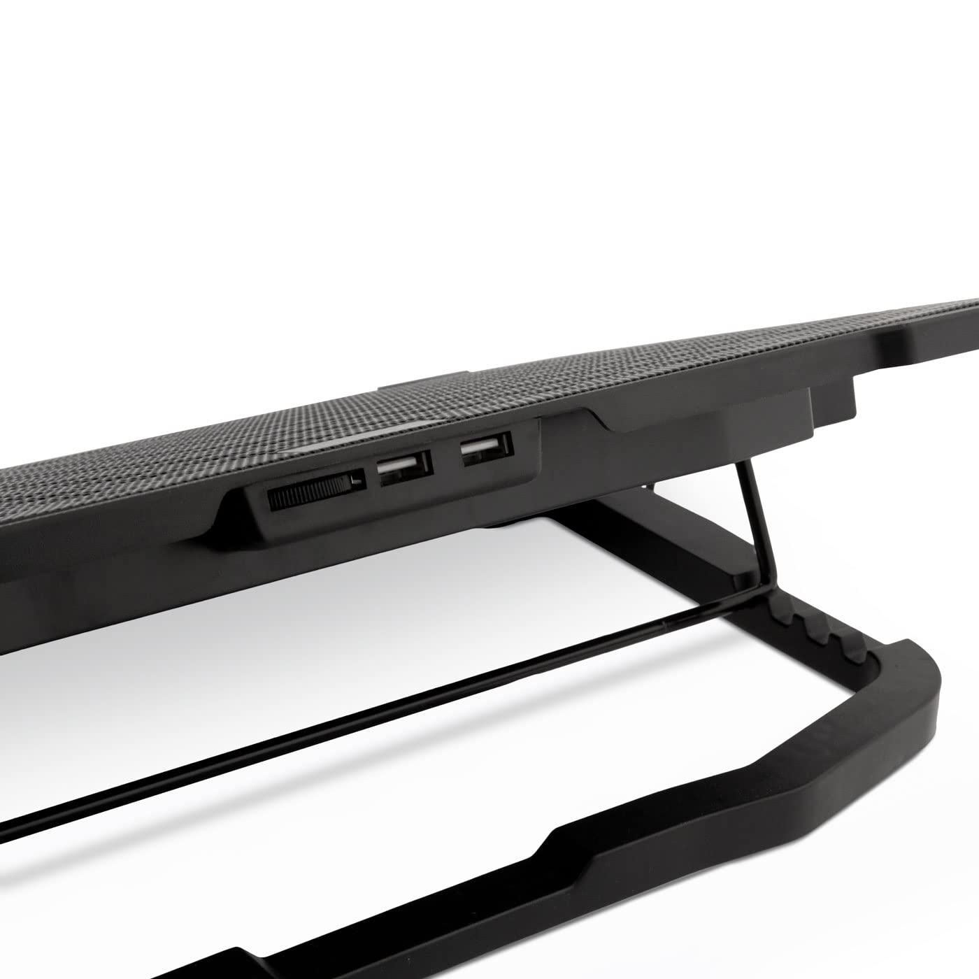 CoolBox Base de Refroidissement Portable 17,3" 5 Ventilateurs Silencieux LED Régulateur de Vitesse Support Réglable 4 Positions USB Noir