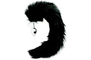 Sexy Butt Plug - Has a Plush Tail! Medium Black