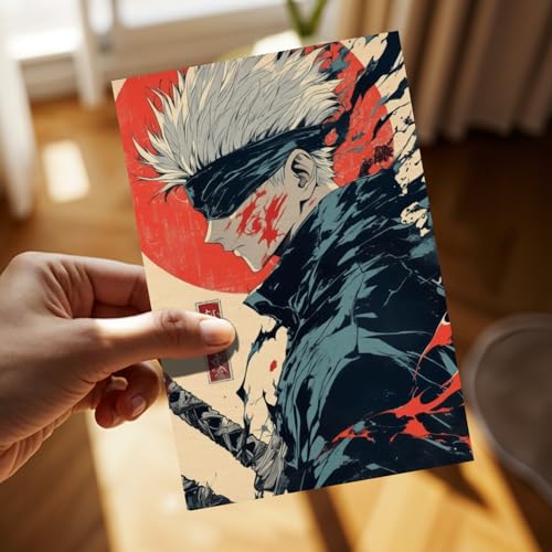 Image of Jujutsu Kaisen Manga Series Poster Set of 54 | 4x6 Inch Mini Poster Collage Kit | Yuji Itadori, Gojo Satoru, Sukuna, Megumi, Nobara | Jujutsu Kaisen Wall Decor for Anime Fans | Manga Poster Collection