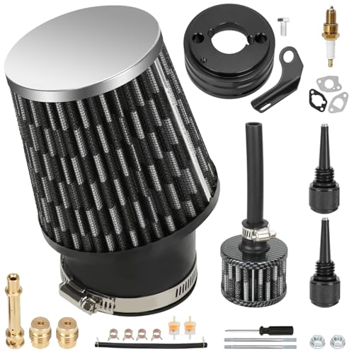 EOPOAYI 212cc Air Filter Kit Compatible with Predator 212 196cc Coleman CT200U Mini Bike 6.5Hp GX160 GX200 Clone Engine CT200U-EX BT200X Baja Warrior MB200 MB165 KT196 Go Kart Parts Black