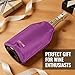 Reusable Wine Bottle Cooler Sleeve | Long-Lasting Cooling for All Bottles | Portable Insulated Sleeve for Parties, Picnics & Outdoor Events (Deep Purple)