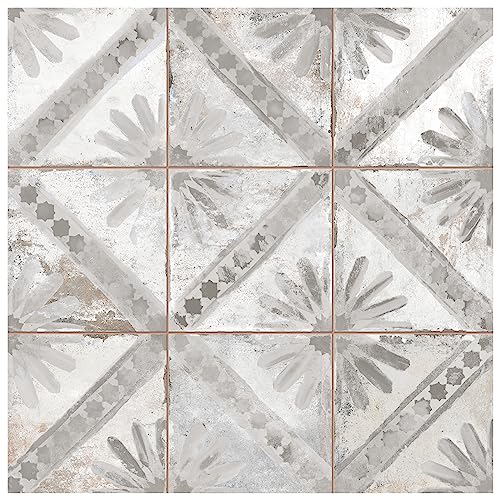 Merola Tile Harmonia Kings Marrakech Grey 13\" x 13\" Ceramic Floor and Wall Tile