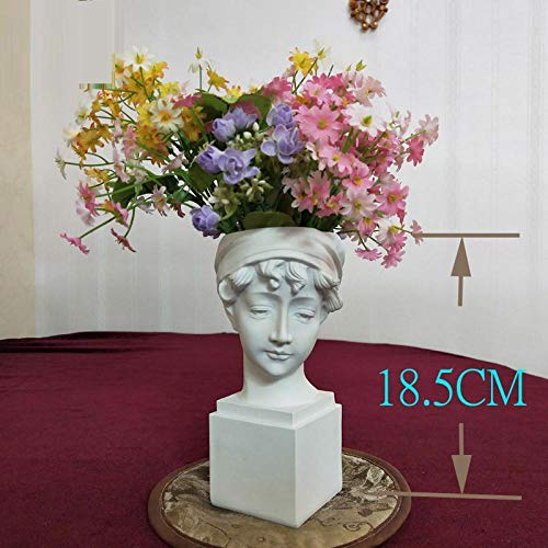 ZTIANEF Escultura Decoración Estatuas Figuritas Estatuas para Jardín Inglés Chica Busto Estatua Florero Escultura De Arte Lápiz Florero Estatuilla Resina Artesanía Imitación Yeso Decoración del Hoga