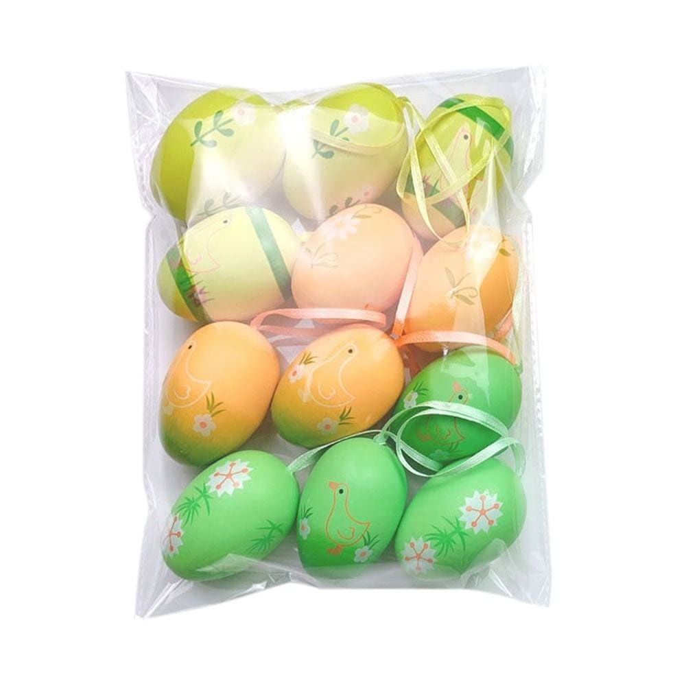 Lapin de Pâques et caneton en lot de 10 pièces aux teintes printanières vives