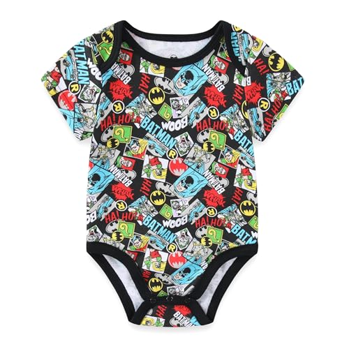 WARNER BROS Batman Robin Joker and Riddler Baby Boys 5 Pack Bodysuit for Newborn and Infant2