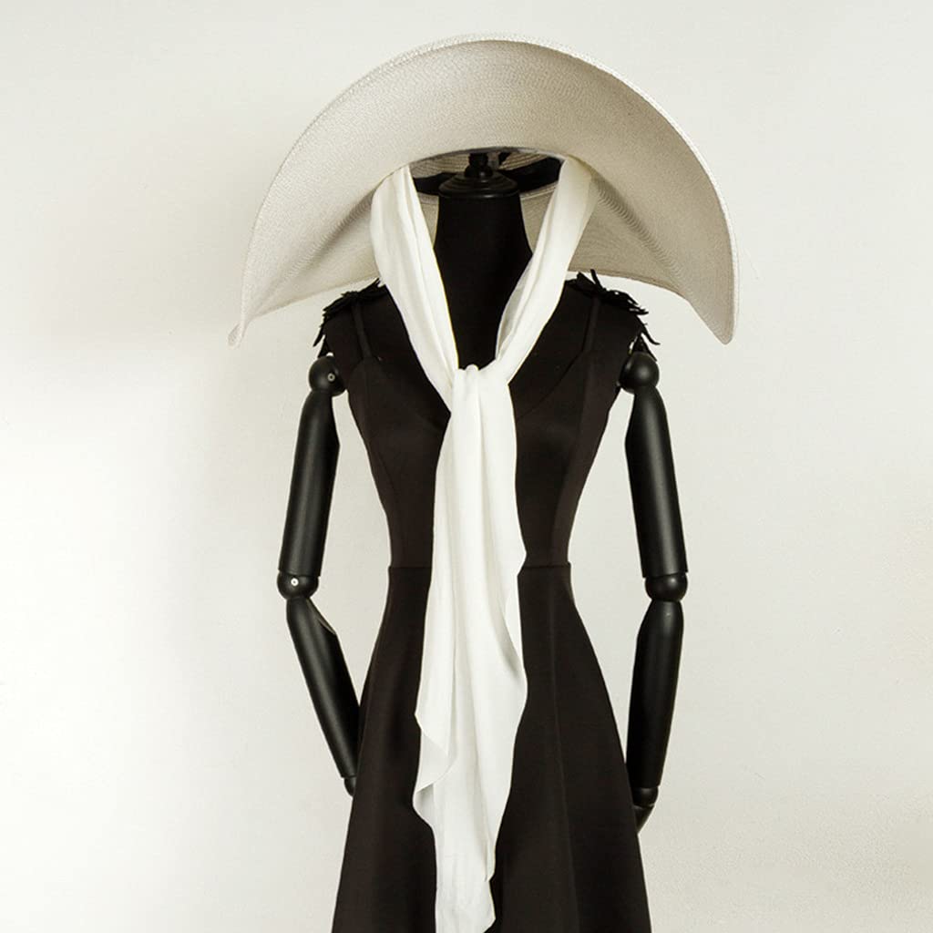 Lady ornamento per protezione, anti UV | Cappello da sole da donna a tesa larga, da spiaggia, regolabile, cinturino in nastro morbido e setoso