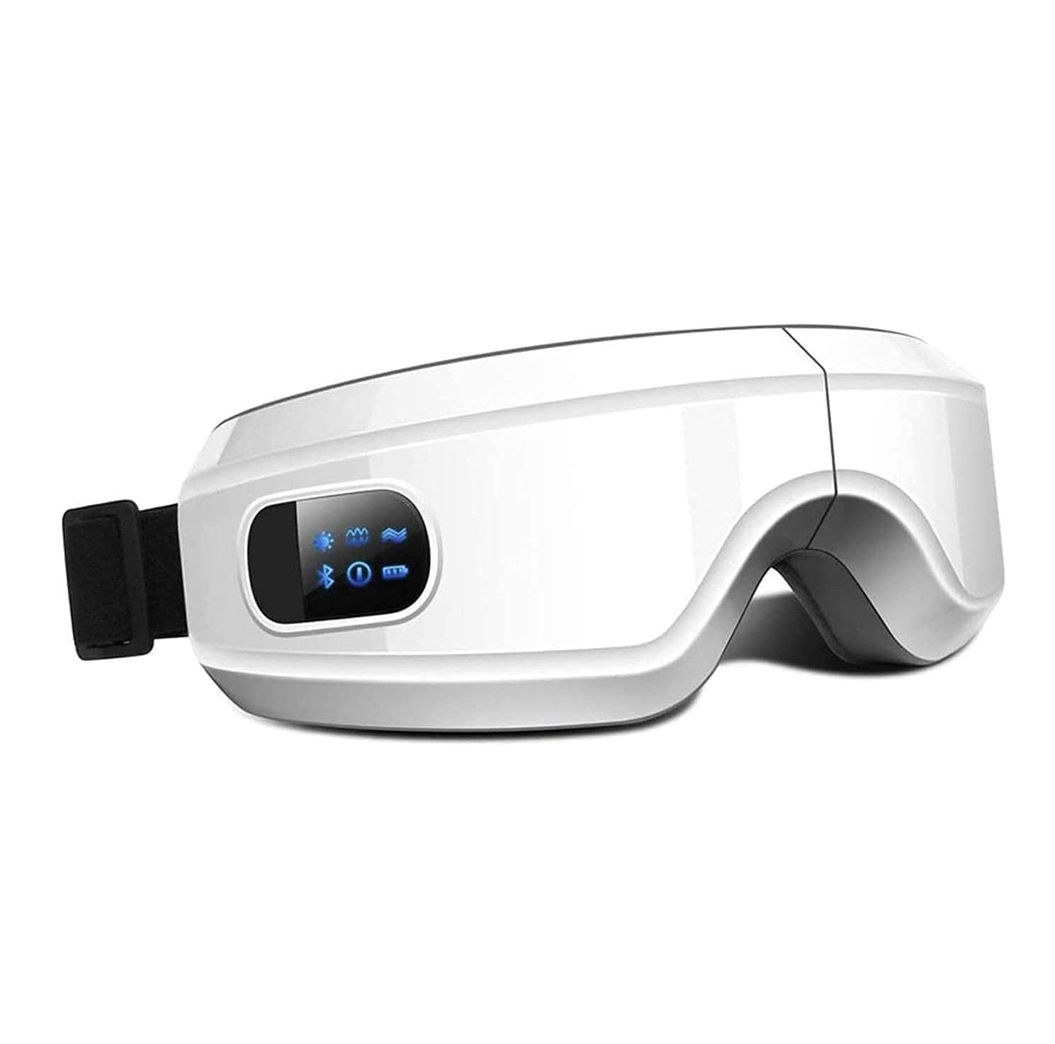 Masajeador de Ojos con Calor, Masaje de Masaje de Ojos Bluetooth Masaje de Ojos calentados Recargables for Relax Ojo Círculos Oscuros Bolsos Ojos Ojos Secos Mejorar el sueño