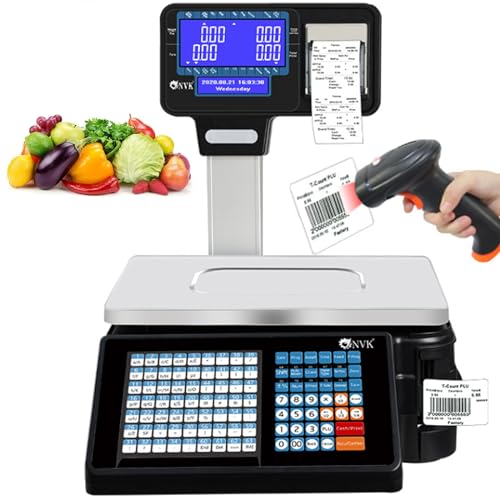 Báscula comercial digital con doble pantalla y control remoto miniatura 1