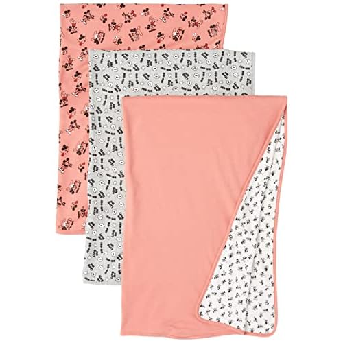 Amazon Essentials Disney | Marvel | Star Wars Mantas Unisex Bebés, Pack de 3, Paquete de 3 Expresiones de Mickey, Talla única