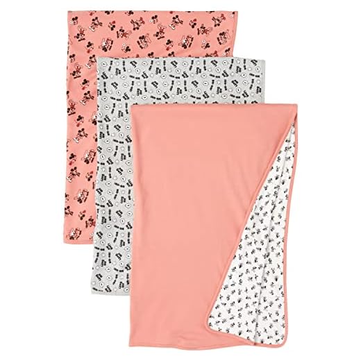 Amazon Essentials Disney | Marvel | Star Wars Mantas Unisex Bebés, Pack de 3, Paquete de 3 Expresiones de Mickey, Talla única