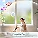 Coavas Window Privacy Film Decorative, Frosted Glass Window Film Non Adhesive, Static Cling, UV Blocking Window Clings for Home Office (Clear, 17.5 x 78.7 Inch)