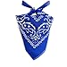 Balec Set of 3 Soft Cotton Scarf Wrap Shawl Neckerchief (Paisley Royal Blue)