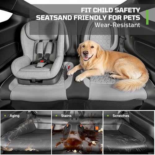 Image of Custom Leather Car Seat Covers for Ford Mustang 2015-2023 Coupe,Gray /Black