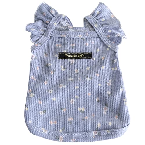 JPETTO犬服 シャツ 春夏秋 ペット服 タンクトップ ドッグウェア 可愛い 犬の服 パジャマ 脱毛保護 猫服 シャツ 子犬 チワワ 運動シャツ お出掛け用 散歩 小型犬 中型犬 25-24SS34 ブルーL