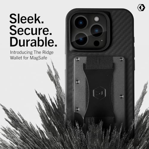 Ridge Wallets for Men Compatible with Magsafe - Slim Minimalist Compact Wallet and Card Holder, RFID Protected Front Pocket Wallets for Men with Integrated Cash Strap (Gunmetal)3